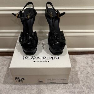 Yves Saint Laurent tribute Glossy Patent Black Heels 105mm